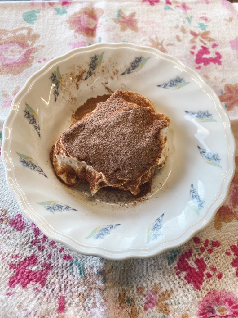 １月３１日月曜日　きょうのおやつは、豆腐テラミスでした。