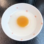 3月4日土曜日　きょうのおやつは、うそっこ卵焼きでした。（ヨーグルトとオレンジのゼリーでした）